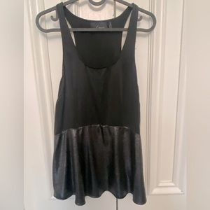 LINE silk tank black